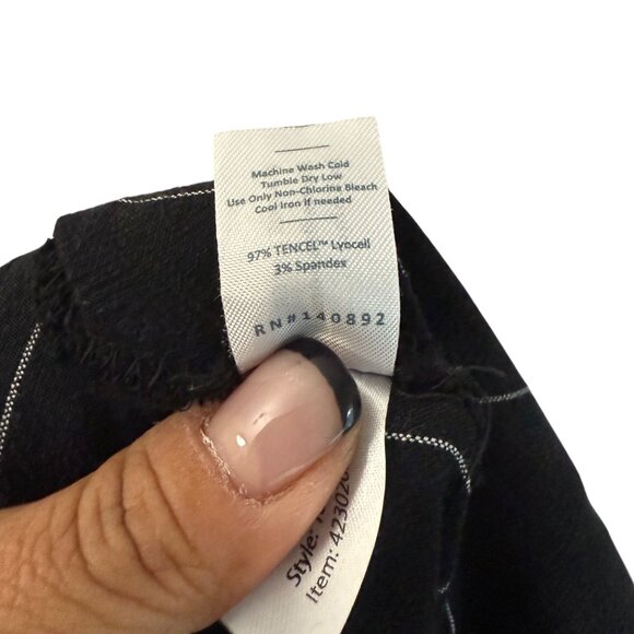 Marine Layer Womens Black Windowpane Wide Leg Tencel Pants Size XLarge - Picture 4 of 5